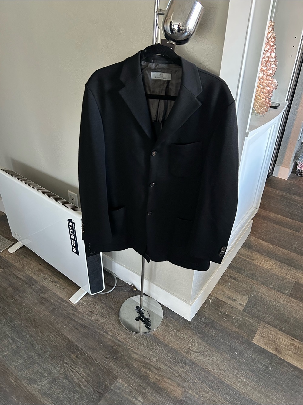 Men's Black ItalianWool Sport Coat Blazer